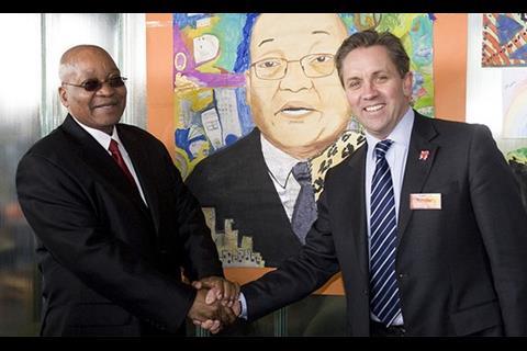 Justin King with South African president Jacob Zuma